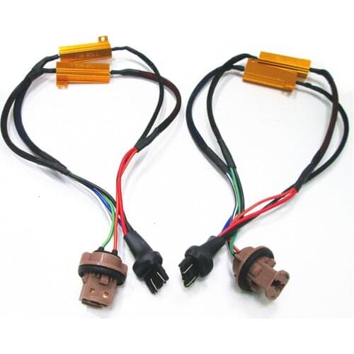 2 pcs 50W 6-ohm Load Resistors Adapter 7443 LED Turn Signal Anti Hyper Flash Error Canceler Fault Decoder
