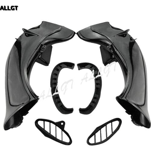 ALLGT New Ram Air Intake Tube Duct For YAMAHA 2004 2005 2006 YZF-R1 04 05 06 R1 BLACK
