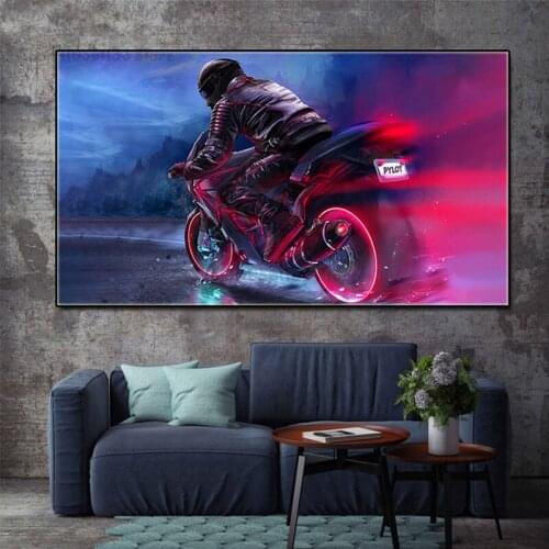Diamond embroidery Hot selling home art cool man riding a motorcycle diamond painting cross stitch 5d square/round drill GG2279