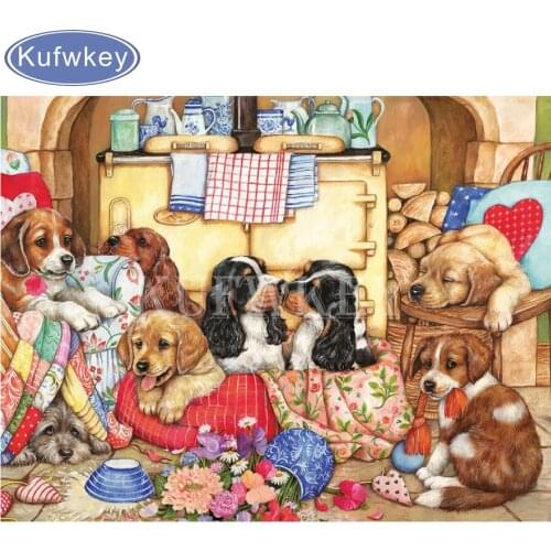 Diy Diamond Painting Cross stitch"dog painting"Needlework Home Decor Full Rhinestone Mosaic 5D Diamond Embroidery wall painting