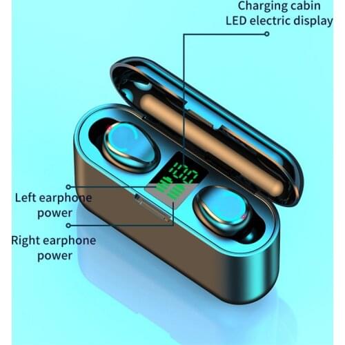 F9-13 Wireless Bluetooth 5.0 Headset Tws Audio Device Compatible With Ios And Android Mobile Phones For High-Definition Calls