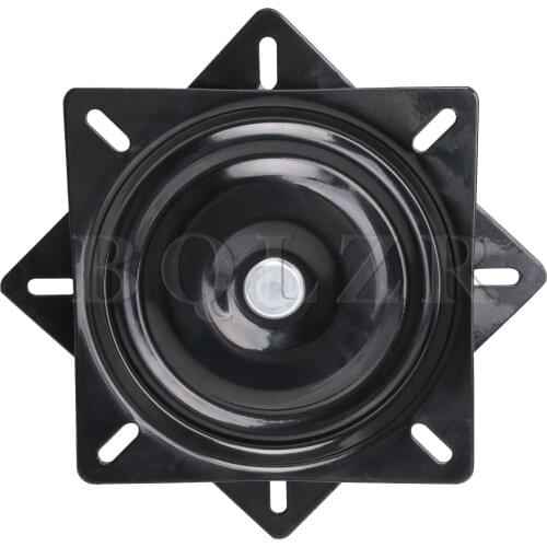 BQLZR 6.3 inch Square A3 Steel Plate Replacement Furniture Ball Bearing Swivel Black
