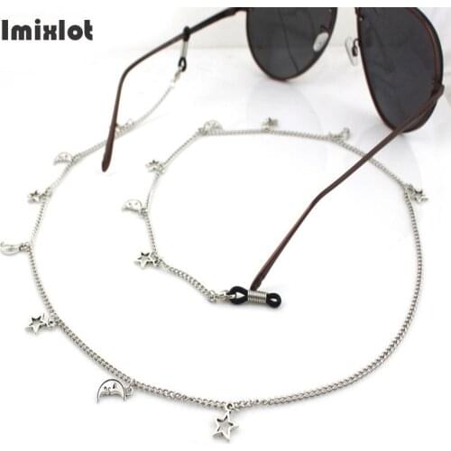 Moon Star Glasses Neck Strap Chain for Women Alti-Slip Sunglasses Chains Lanyard Eyeglasses Strap Cord Gold Color Metal Rope
