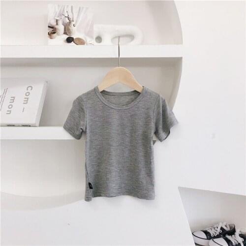 Childrens cotton T-shirt childrens clothing new face mask T-shirt candy short-sleeved round neck summer