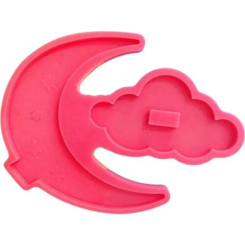 DIY Crafts Decor Epoxy Resin Mold Moon Cloud Ornaments Casting Silicone Mould AXYD