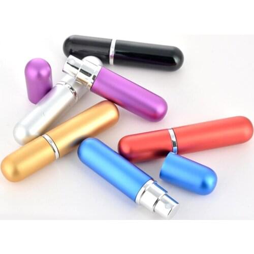 Travel Portable Mini Perfume Bottle Empty 5ml Spray Scent Pump Bottle Atomizer Cosmetic Containers LX