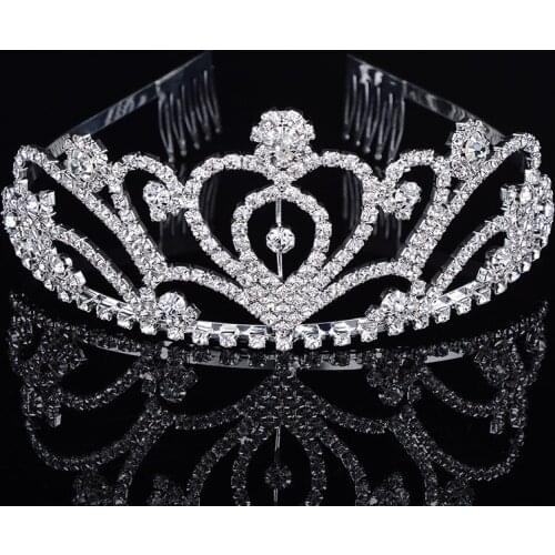 European King size oversized love bride wedding crown crown wedding dress accessories banquet hair accessories wedding headdress