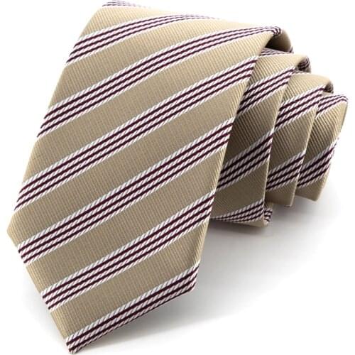 High Quality 7 CM Tie for Men Luxury Striped Business Necktie Brand Designer Male Fashion Formal Work Cravat With Gift Box