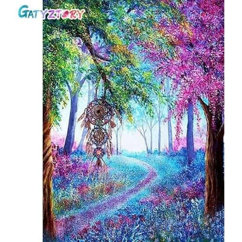 GATYZTORY 5d Diamond Painting Full Drill Scenery New Arrival Full Square/Round Diamond Embroidery Forest Decorations For Home