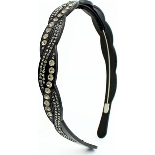 Classic Rhinestone Hair Accessory - Hair Band for Women Girls Trendy Thin Hair Ornament for Tiara Daily Party Dance Office Wear