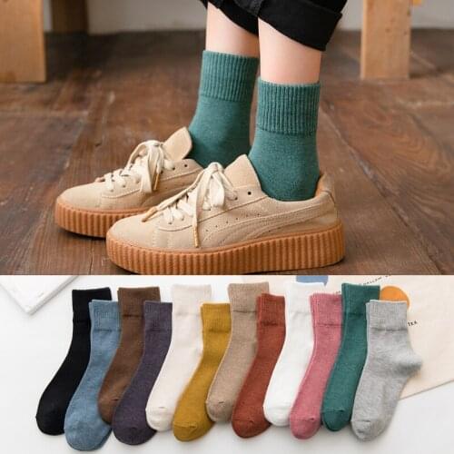 S017 Wholesale price Solid color Socks New Year Christmas Gifts Cotton turquoise green blue gold black Women Socks