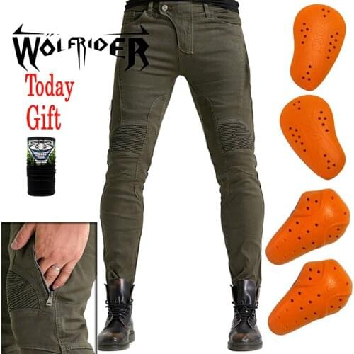 2020 New Motorcycle Pants Men Motocross Pants Biker Motorcycle Jeans Protective Gear Riding Motorbike Pantalones 18-1