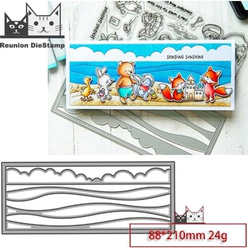 New Dies For 2020 Rectangular Cloud Frame Metal Cutting Dies Embossing Scrapbooking Stencil Craft Cut Dies For DIY Card Handmade