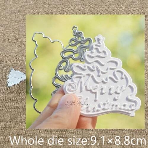 New Design Craft Metal Cutting Die 2pcs Christmas tree decoration scrapbook die cuts Album Paper Card Craft Embossing die cuts