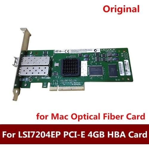 Original For Mac Optical Fiber Card LSI7204EP PCI-E 4GB Dual Channel HBA Card MAC A Optical Fiber Card 1pcs