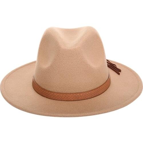 Autumn and winter new style European and American woolen jazz hat fashion female hat top hat