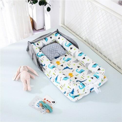 Baby Crib Portable Baby Nest Bed for Boys Girls Travel Bed Infant Cotton Cradle Crib Baby Bassinet Newborn Bed Co-sleeping