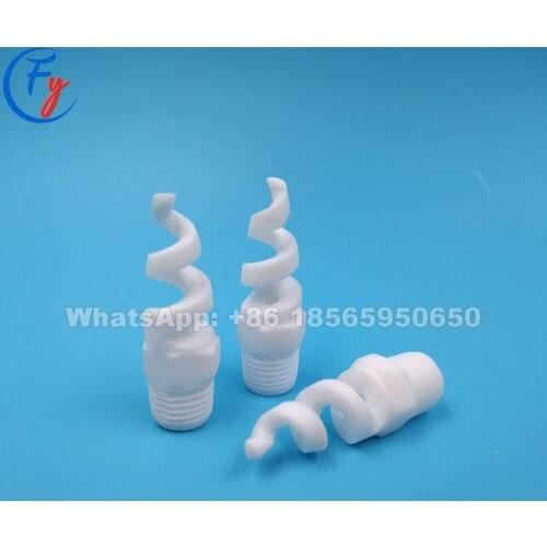PTFE Washing And Rinsing Water Jet Spiral Nozzle Spray Nozzles