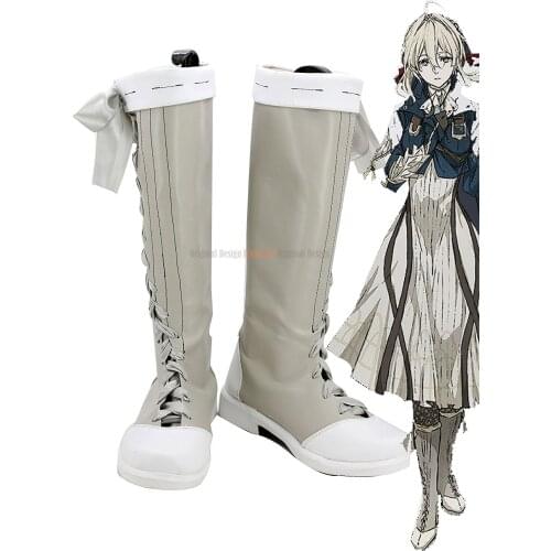 Violet Evergarden Cosplay Shoes Violet Evergarden Long Boots Cosplay Custom Made Unisex Halloween Shoes