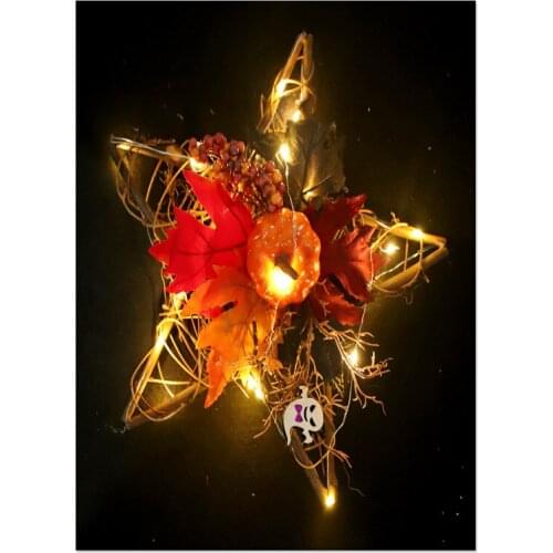 DIY Ornament Party Decor Star Shape Light Hanging Decoration Props Light Handicrafts Festival Pentagram Pendant Indoor Decor