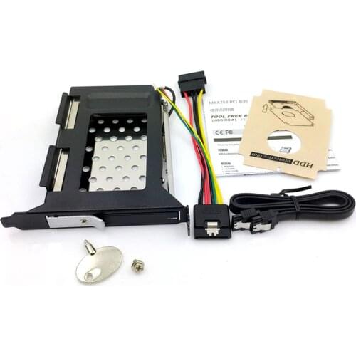 TOOLFREE Internal PCI Slot Mobile Rack support 2.5 inch SATA HDD/SSD for PC Expansion Slot SATA3 6Gbps Connector Hotswap