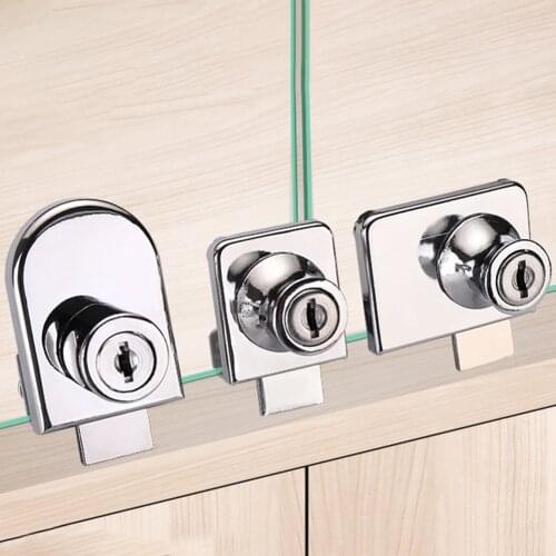 Glass Wine Cabinet Door Lock Zinc Alloy Mobile Phone Counter Lock Glass Cabinet Lock Display Showcase Glass Locks