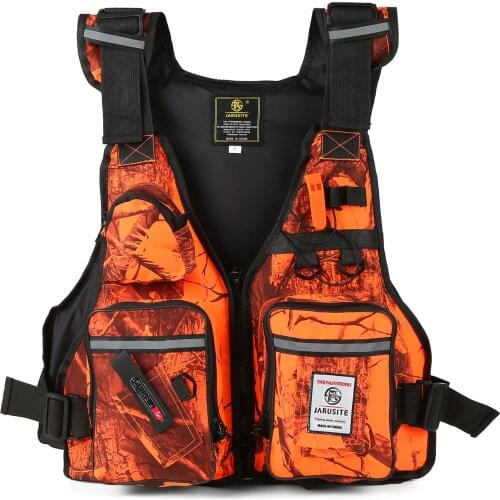 Fishing Vest Multi-Pockets Fly Fishing Jacket Buoyancy Vest with Water Bottle Holder for Kayaking Sailing Boating Water Sports