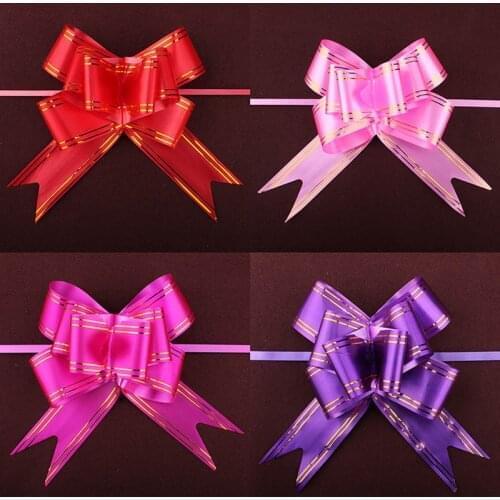 100pcs/lot Creative 12mm Width Small Plastic Garland Wedding Party Box Decoration Beautiful Mini Bow Lahua For Gift Candy Box