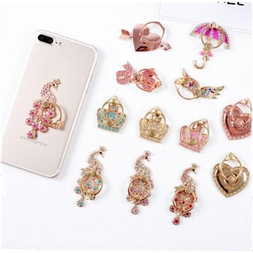 100pcs/lot Mobile Phone Stand Holder Metal For iPhone Xiaomi Huawei All Phone Finger Ring Mobile Smartphone Phone Holder Stand