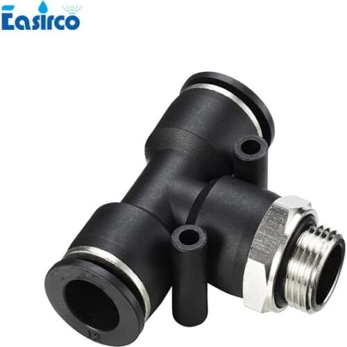 20pcs/pack)8MM&6MM Tee joint with male thread 1/8'' for Low pressure mist cooling Pipe joint Free Shipping