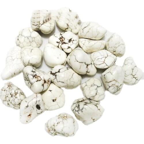 200g Natural Howlite Tumbled Stones Polished Quartz Chips Healing Crystal Gifts Fengshui Home Decoration