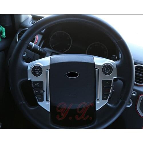 3x ABS Sticker For Land rover Steering wheel covers decoration Trim stickers for Land rover discovery 4 Car Accessories
