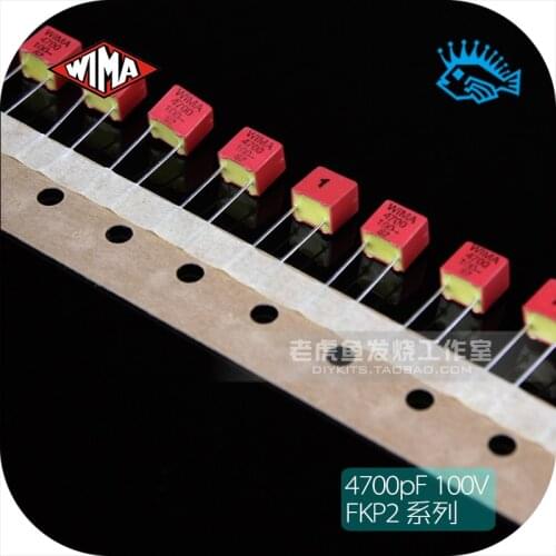 5pcs/50pcs 4700pF/472/4n7/ 100V FKP2 series 5% WIMA new German non-polar capacitor
