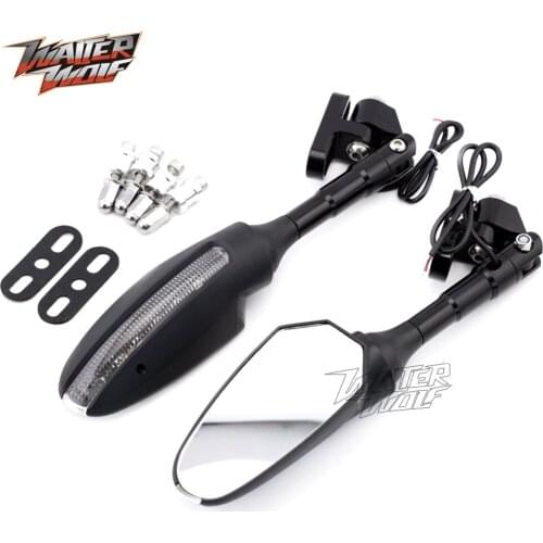 Side Rearview Mirrors For BMW K1200S 1200 2005-2007 K1300S 1300 2009-2015 Motorcycle Accessories LED Lamp Rear View Mirror