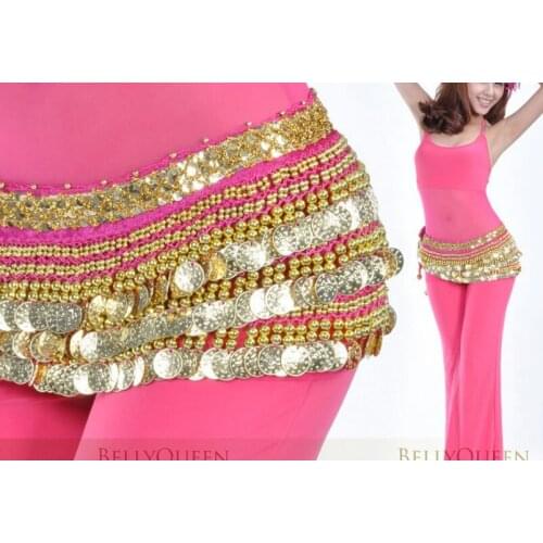 1pcs free postage Belly dance belly chain belly dance waist decoration belt 338 coins belly chain
