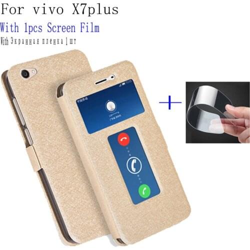 Smart view window case For BBK vivo X7plus Phone case Back Cover flip PU leather shell For BBK vivo X 7 X7 plus cover cases