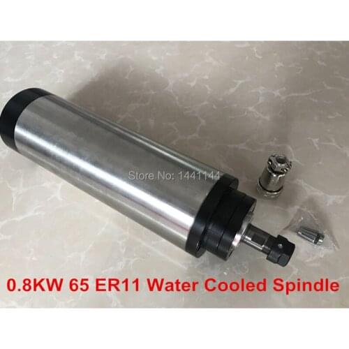CNC Spindle Motor 800W Water Cooled Spindle 4 Bearings 65MM ER11 Spindle Motor Machine For Engraving Part