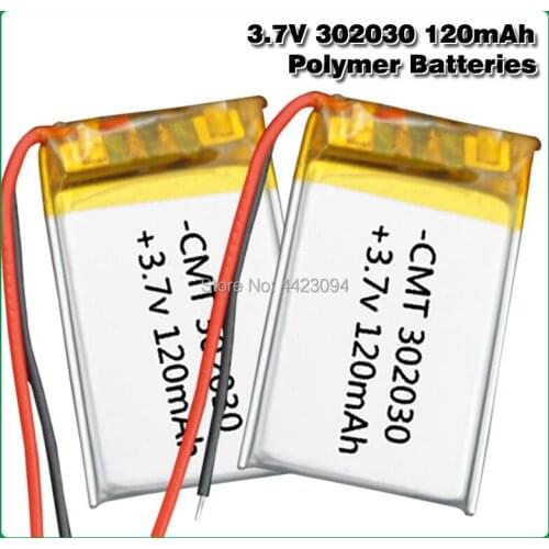 Good Qulity 3.7V 120mAH,302030 Polymer lithium ion / Li-ion battery for TOY,POWER BANK,GPS,mp3,mp4