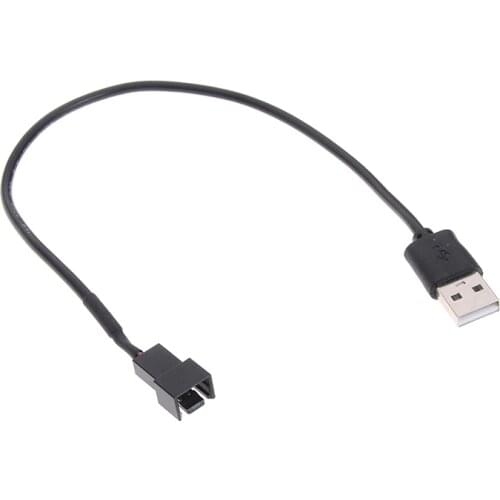 1Pc 5V 30cm 3/4 Pin Computer PC Fan Power Cable Connector Adapter Connect 3pin Or 4pin Fan To USB Adapter Cables