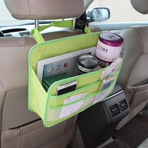Car Rear Seat Back Storage Bag 5 Pockets Multi Hanging Nets Pocket Organizer Auto Stowing Tidying Interior Accessories Supplies