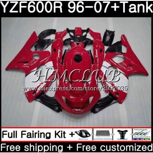 Body For YAMAHA YZF600R Thundercat 1996 1997 1998 1999 2000 2001 0HC.5 YZF-600R Red white YZF 600R 96 97 98 99 00 01 Fairing