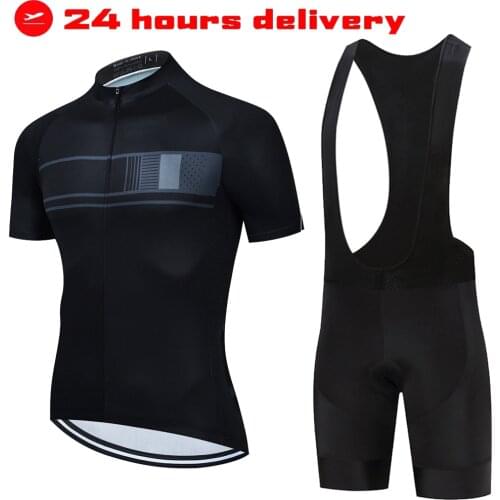 Summer Cycling Jersey Set 2021 black Men racing Cycling Jersey Suit Maillot Ropa Ciclismo MTB Bicycle Clothing