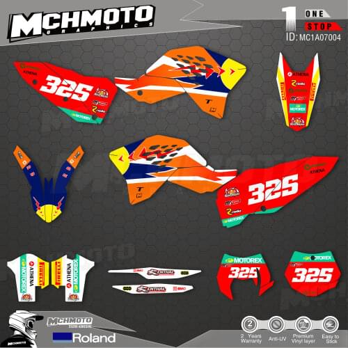 MCHMFG Customized Team Graphics Backgrounds Decals Custom Stickers For 07-10 SXF 08-11EXC Graphics