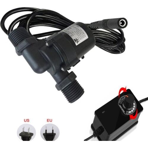 Brushless Motor Mini Water Pump 110V-240V 600L/H Flow Adjustable + Adapter Free Shipping