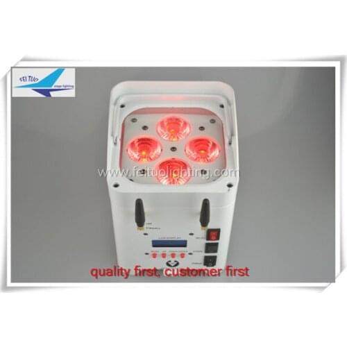 12/lot wifi Control Mini led par fixture 4x12W RGBWA UV 6in1 Battery Operated Wireless DMX LED lighting par