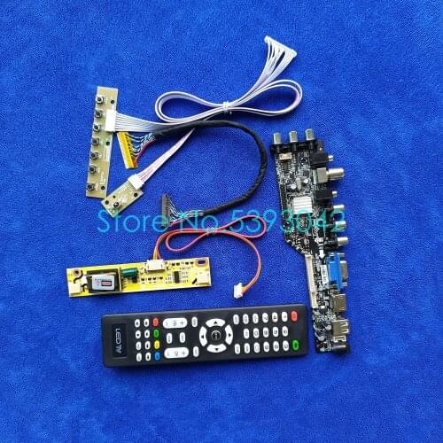 LCD controller board kit For HSD190MEN4/HT170E02/QD17EL07 screen DVB digital signal LVDS 30-Pin USB+VGA+AV 2CCFL 1280*1024
