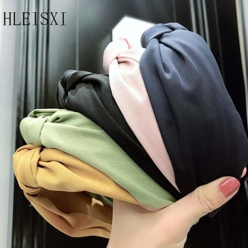 New Solid Cross Knot Hair Hoop For Women Fashion Hairbands Beauty Color Brand Hair Accessories Fabric Girl Headband
