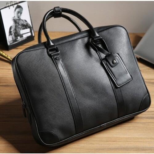 2019 OL office man Briefcase The single shoulder bag fashion life simple bag Dual purpose computer case cross pattern