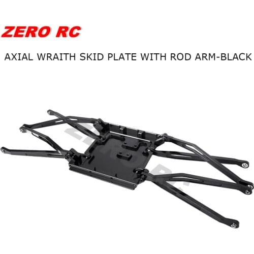 RC 1/10 TRUCK AXIAL WRAITH ALLOY CENTRAL SKID PLATE WITH 8 SUSPENSION LINKAGE ROD ARM BLACK 90045 90018