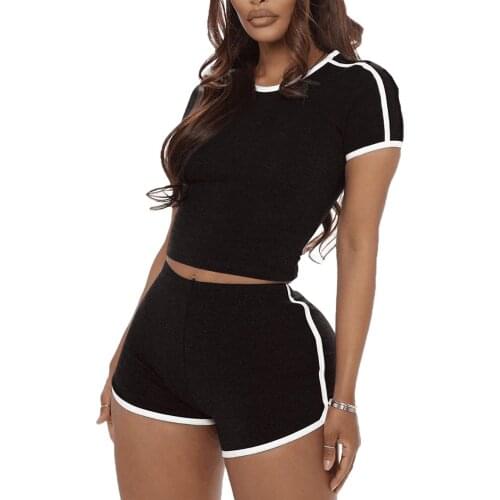 Casual Two piece set women 2 piece set outfits summer clothes crop top shorts home sets summer clothing outfit female sexy Sets